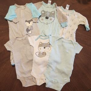 Gerber Fox Baby Sleepers + Onsies 3-6mo